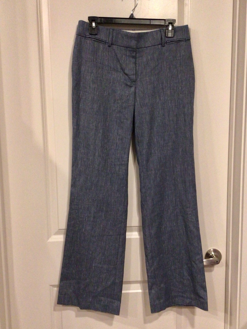 LOFT Linen Blend Blue Women’s Trousers